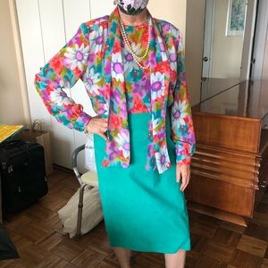 Skirt suit ultra suede